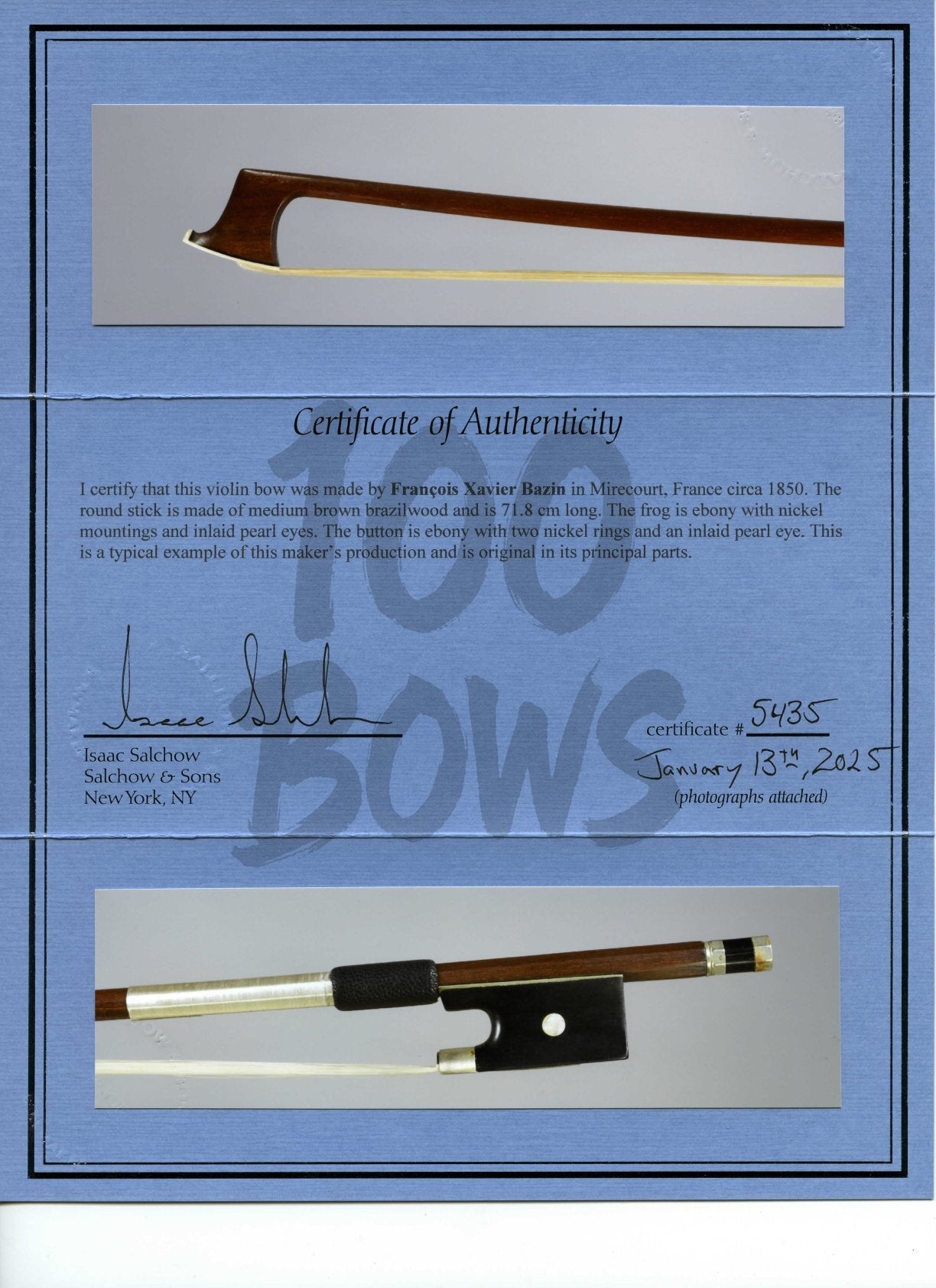 BAZIN François Xavier 1850